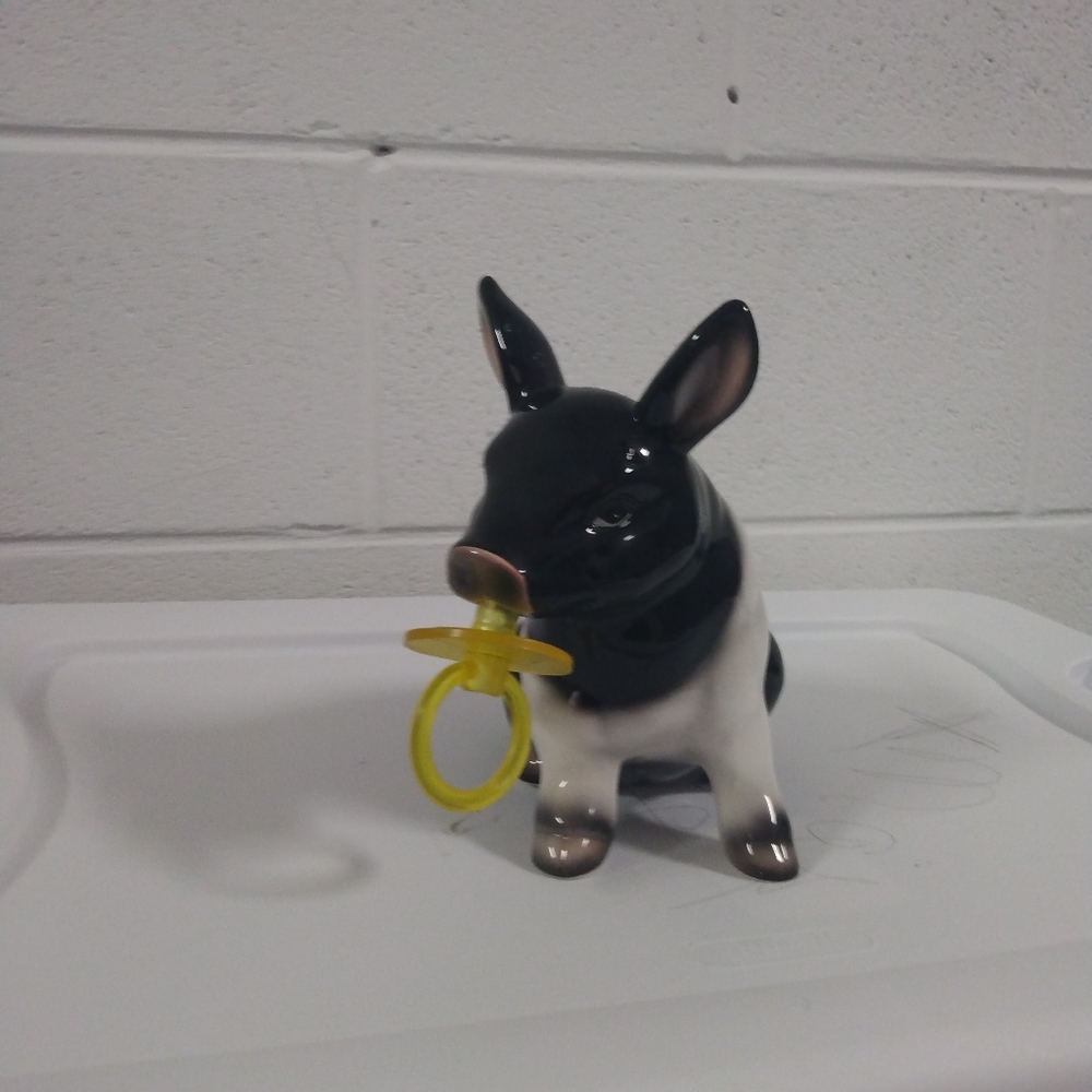 Vintage Black & White Piggy Bank